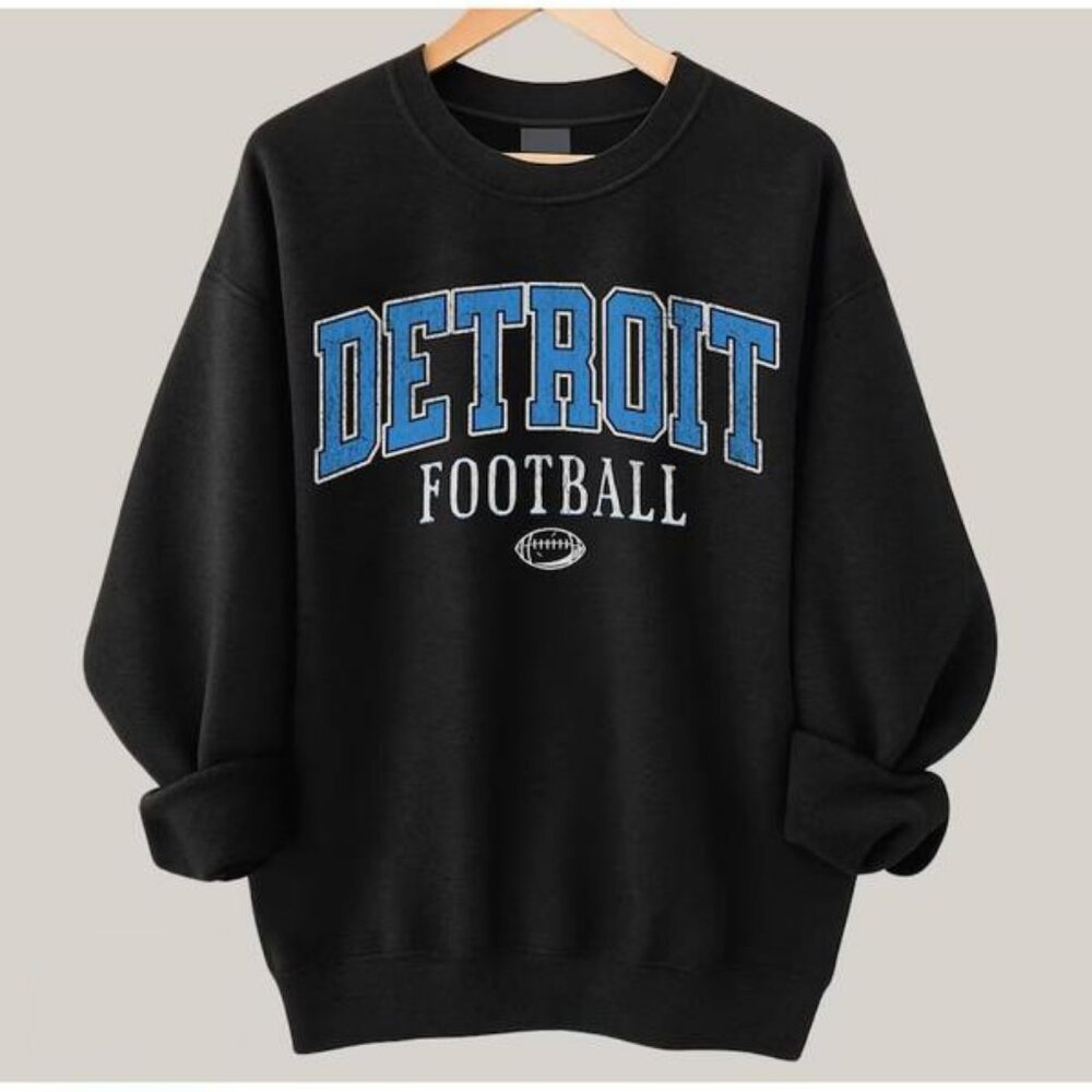 Vintage Detroit Football Sweatshirt – Retro Detroit Crewneck